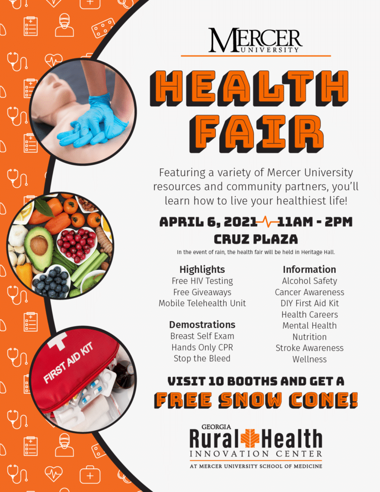 Mercer University Health Fair Rural Health Innovation Center